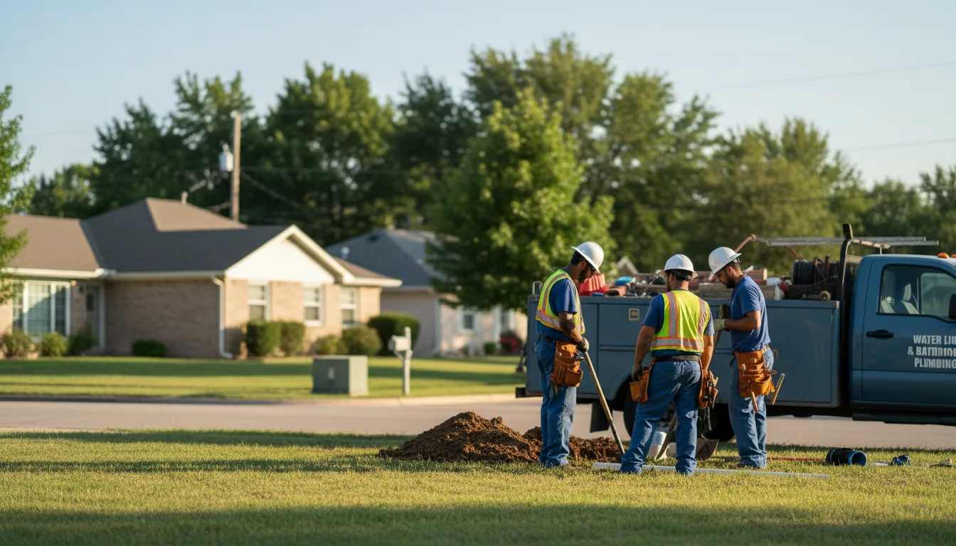 Residential water line and bathroom plumbing service in Denver, NC